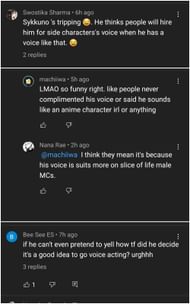 Not everyone thinks Sykkuno has a future when it comes to dubbing, unfortunately (Image via YouTube)